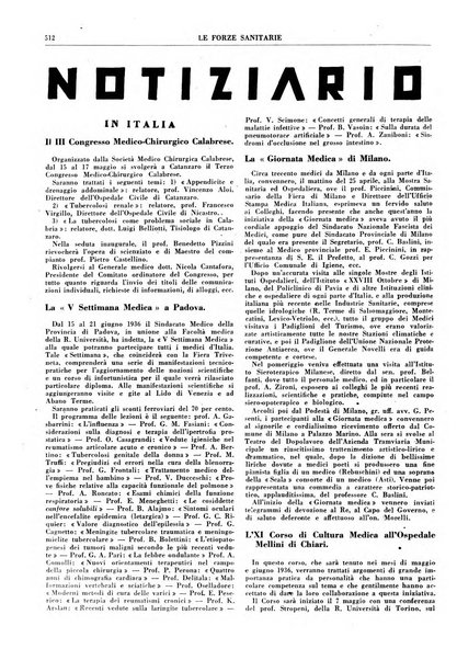 Le forze sanitarie organo ufficiale del Sindacato nazionale fascista dei medici e degli ordini dei medici