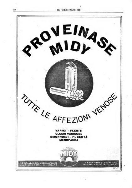 Le forze sanitarie organo ufficiale del Sindacato nazionale fascista dei medici e degli ordini dei medici