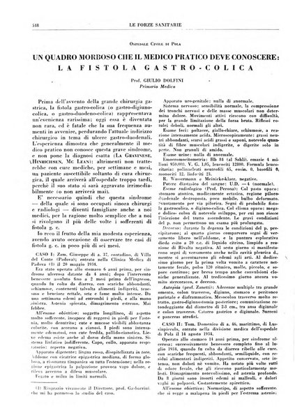 Le forze sanitarie organo ufficiale del Sindacato nazionale fascista dei medici e degli ordini dei medici