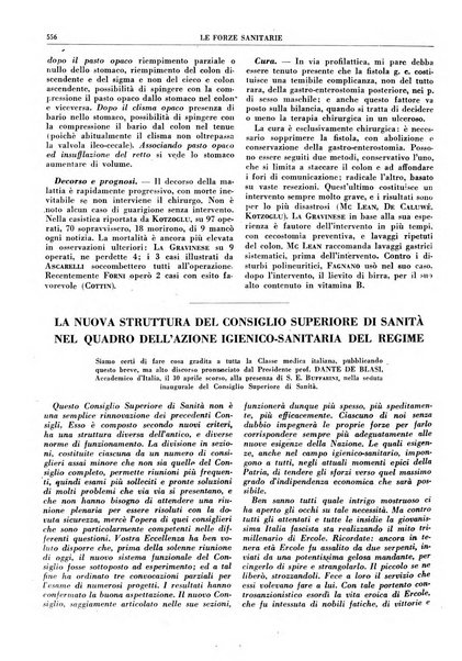 Le forze sanitarie organo ufficiale del Sindacato nazionale fascista dei medici e degli ordini dei medici