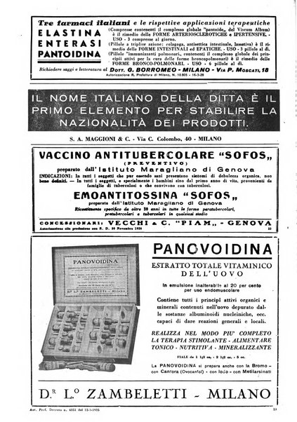 Le forze sanitarie organo ufficiale del Sindacato nazionale fascista dei medici e degli ordini dei medici