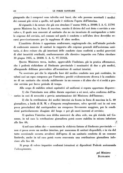 Le forze sanitarie organo ufficiale del Sindacato nazionale fascista dei medici e degli ordini dei medici