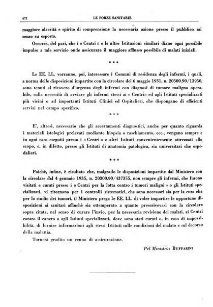 Le forze sanitarie organo ufficiale del Sindacato nazionale fascista dei medici e degli ordini dei medici