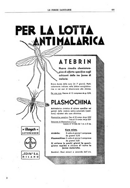 Le forze sanitarie organo ufficiale del Sindacato nazionale fascista dei medici e degli ordini dei medici