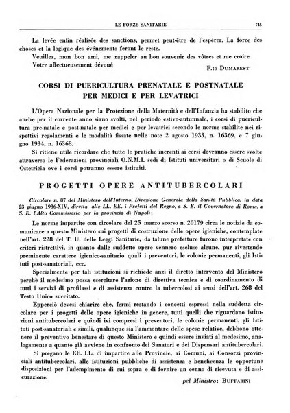 Le forze sanitarie organo ufficiale del Sindacato nazionale fascista dei medici e degli ordini dei medici