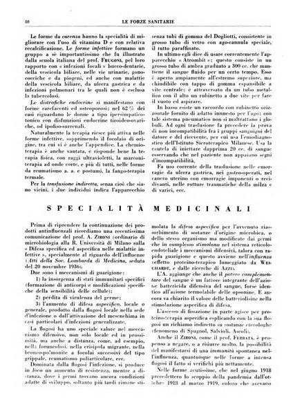 Le forze sanitarie organo ufficiale del Sindacato nazionale fascista dei medici e degli ordini dei medici