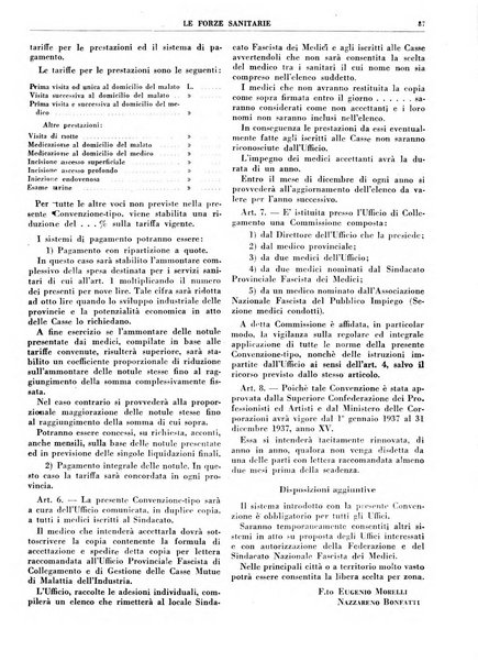 Le forze sanitarie organo ufficiale del Sindacato nazionale fascista dei medici e degli ordini dei medici