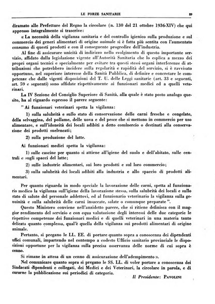 Le forze sanitarie organo ufficiale del Sindacato nazionale fascista dei medici e degli ordini dei medici