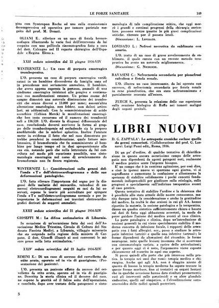 Le forze sanitarie organo ufficiale del Sindacato nazionale fascista dei medici e degli ordini dei medici