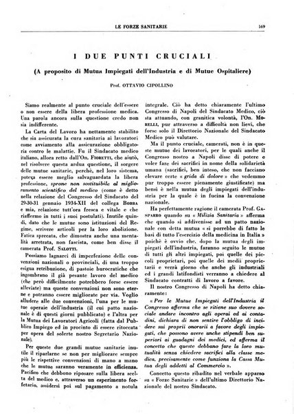 Le forze sanitarie organo ufficiale del Sindacato nazionale fascista dei medici e degli ordini dei medici