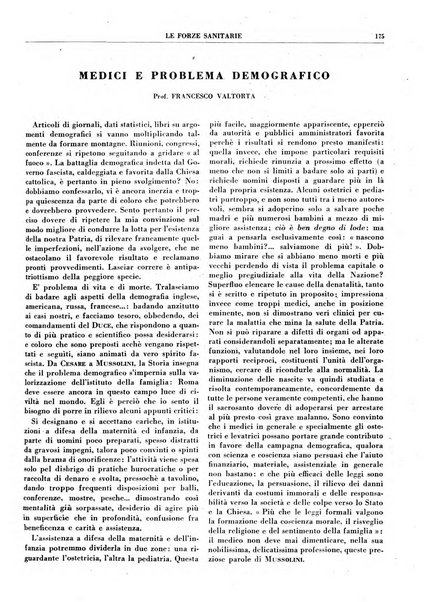 Le forze sanitarie organo ufficiale del Sindacato nazionale fascista dei medici e degli ordini dei medici