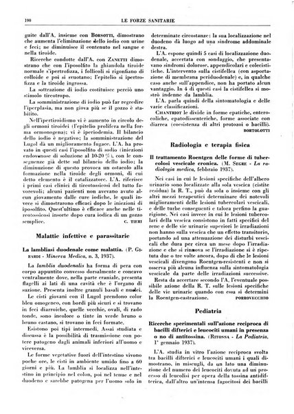 Le forze sanitarie organo ufficiale del Sindacato nazionale fascista dei medici e degli ordini dei medici