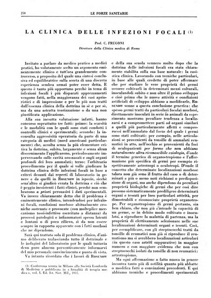 Le forze sanitarie organo ufficiale del Sindacato nazionale fascista dei medici e degli ordini dei medici