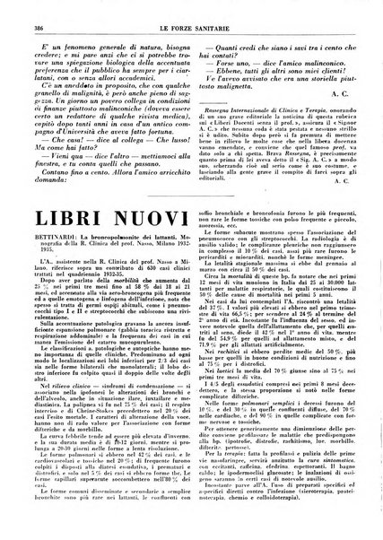 Le forze sanitarie organo ufficiale del Sindacato nazionale fascista dei medici e degli ordini dei medici