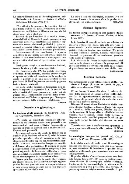 Le forze sanitarie organo ufficiale del Sindacato nazionale fascista dei medici e degli ordini dei medici