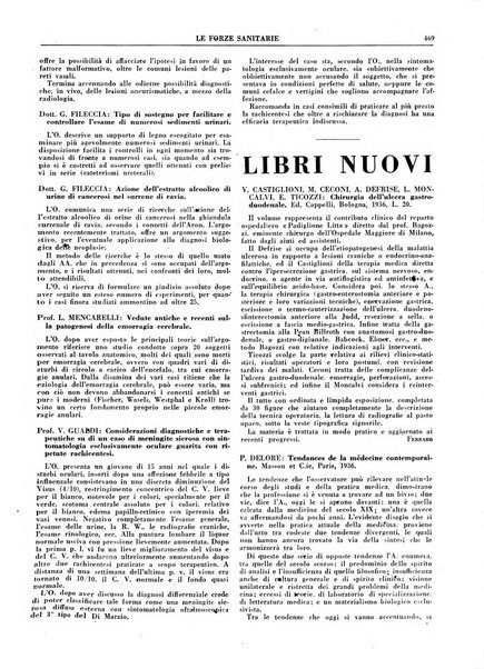 Le forze sanitarie organo ufficiale del Sindacato nazionale fascista dei medici e degli ordini dei medici