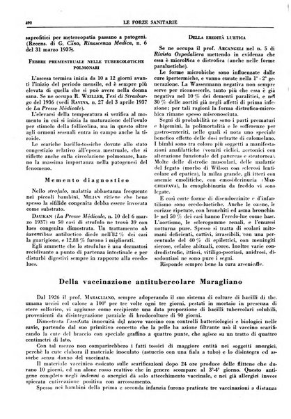 Le forze sanitarie organo ufficiale del Sindacato nazionale fascista dei medici e degli ordini dei medici