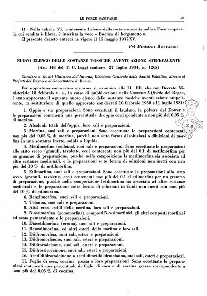 Le forze sanitarie organo ufficiale del Sindacato nazionale fascista dei medici e degli ordini dei medici