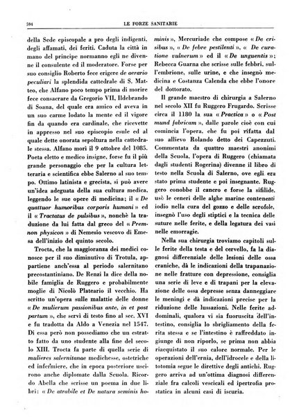 Le forze sanitarie organo ufficiale del Sindacato nazionale fascista dei medici e degli ordini dei medici