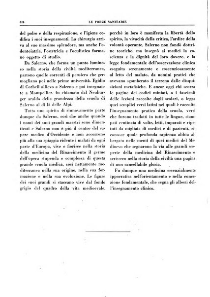 Le forze sanitarie organo ufficiale del Sindacato nazionale fascista dei medici e degli ordini dei medici