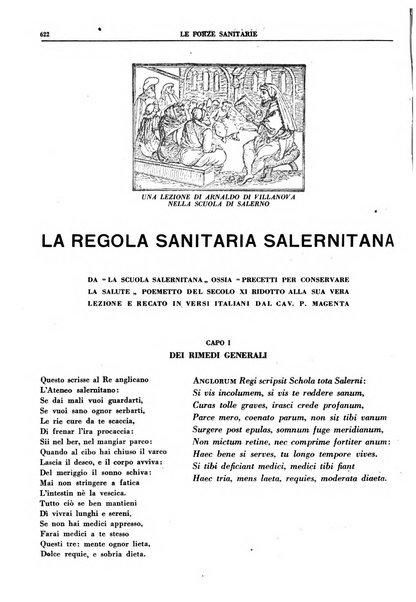 Le forze sanitarie organo ufficiale del Sindacato nazionale fascista dei medici e degli ordini dei medici