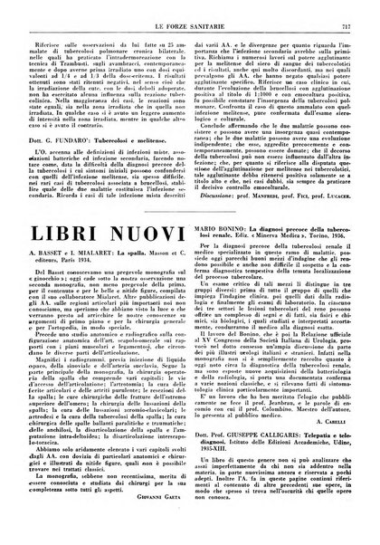 Le forze sanitarie organo ufficiale del Sindacato nazionale fascista dei medici e degli ordini dei medici