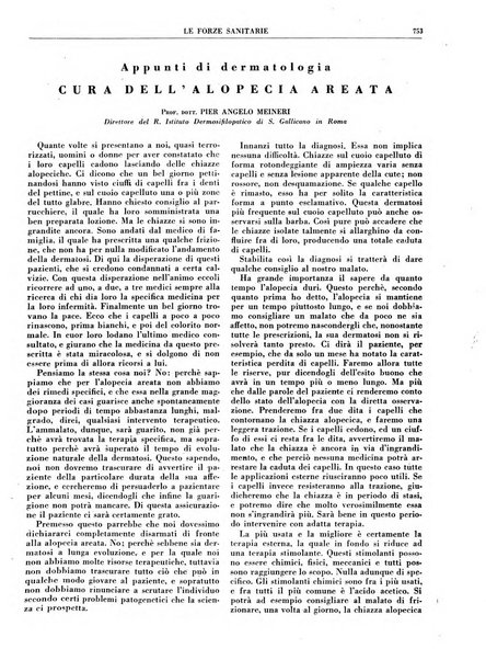 Le forze sanitarie organo ufficiale del Sindacato nazionale fascista dei medici e degli ordini dei medici