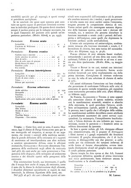 Le forze sanitarie organo ufficiale del Sindacato nazionale fascista dei medici e degli ordini dei medici