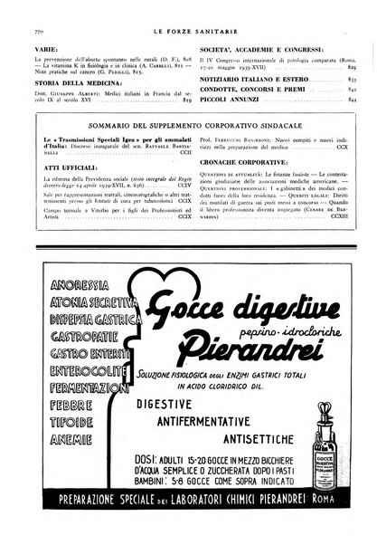 Le forze sanitarie organo ufficiale del Sindacato nazionale fascista dei medici e degli ordini dei medici