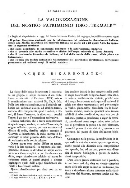 Le forze sanitarie organo ufficiale del Sindacato nazionale fascista dei medici e degli ordini dei medici