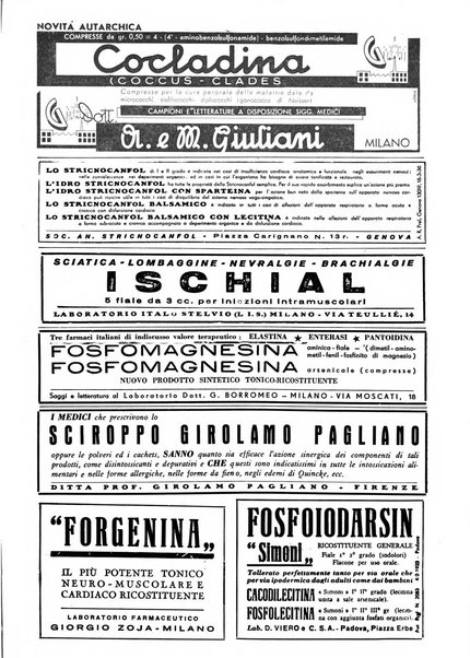 Le forze sanitarie organo ufficiale del Sindacato nazionale fascista dei medici e degli ordini dei medici