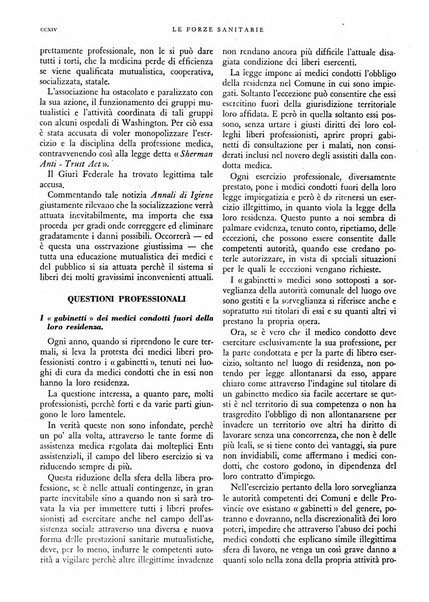 Le forze sanitarie organo ufficiale del Sindacato nazionale fascista dei medici e degli ordini dei medici