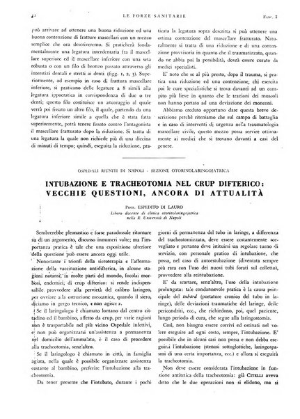 Le forze sanitarie organo ufficiale del Sindacato nazionale fascista dei medici e degli ordini dei medici