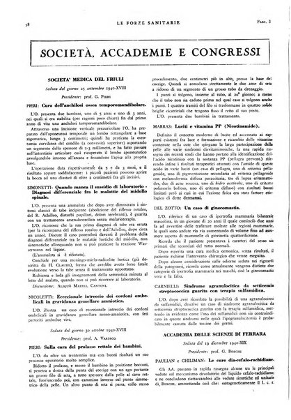 Le forze sanitarie organo ufficiale del Sindacato nazionale fascista dei medici e degli ordini dei medici