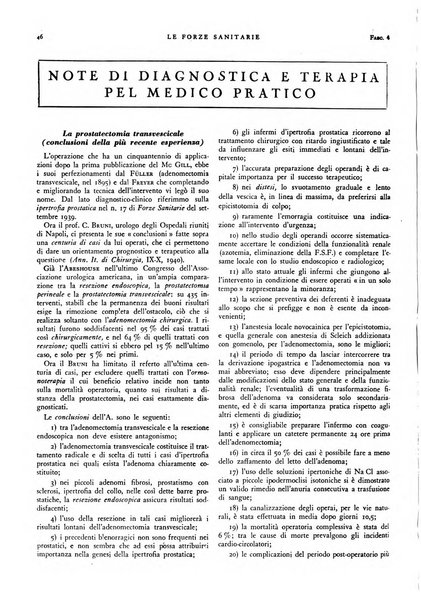 Le forze sanitarie organo ufficiale del Sindacato nazionale fascista dei medici e degli ordini dei medici