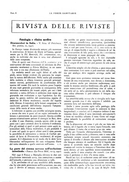 Le forze sanitarie organo ufficiale del Sindacato nazionale fascista dei medici e degli ordini dei medici