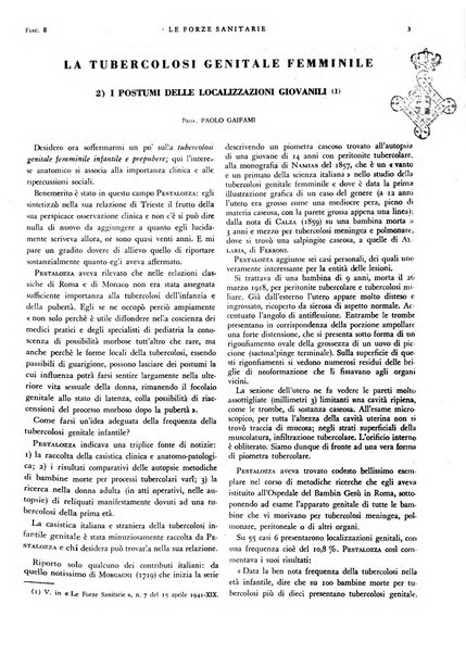 Le forze sanitarie organo ufficiale del Sindacato nazionale fascista dei medici e degli ordini dei medici