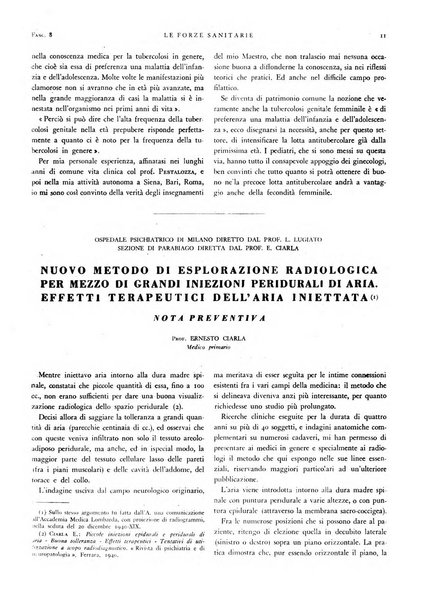 Le forze sanitarie organo ufficiale del Sindacato nazionale fascista dei medici e degli ordini dei medici