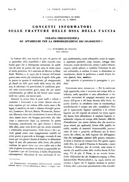 Le forze sanitarie organo ufficiale del Sindacato nazionale fascista dei medici e degli ordini dei medici