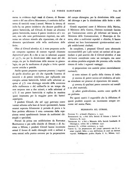 Le forze sanitarie organo ufficiale del Sindacato nazionale fascista dei medici e degli ordini dei medici