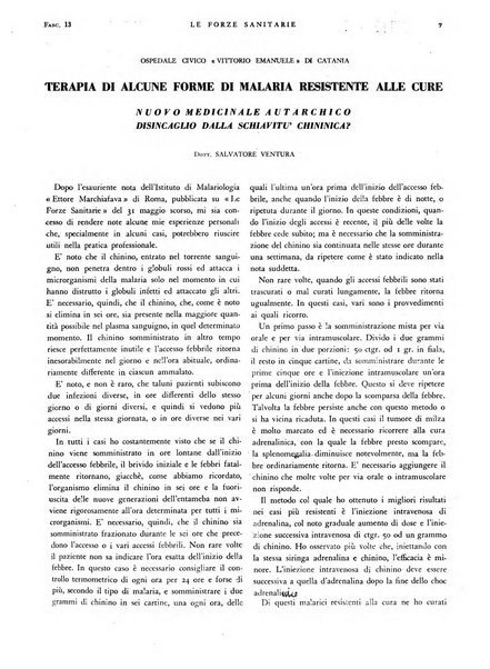 Le forze sanitarie organo ufficiale del Sindacato nazionale fascista dei medici e degli ordini dei medici