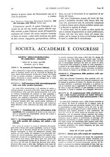 Le forze sanitarie organo ufficiale del Sindacato nazionale fascista dei medici e degli ordini dei medici