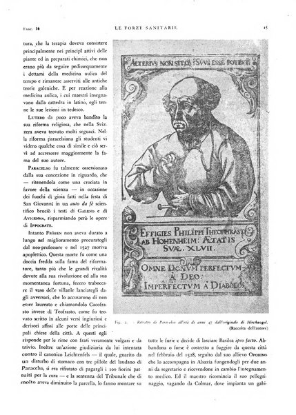 Le forze sanitarie organo ufficiale del Sindacato nazionale fascista dei medici e degli ordini dei medici