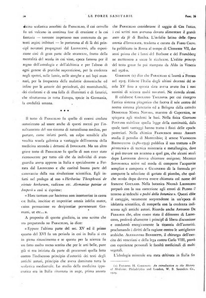 Le forze sanitarie organo ufficiale del Sindacato nazionale fascista dei medici e degli ordini dei medici