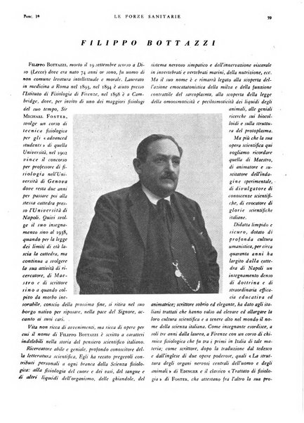 Le forze sanitarie organo ufficiale del Sindacato nazionale fascista dei medici e degli ordini dei medici