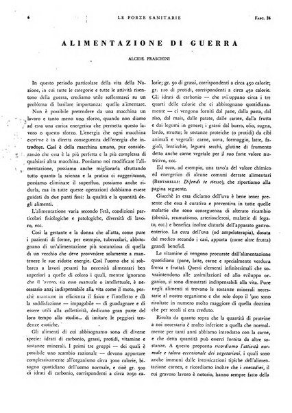 Le forze sanitarie organo ufficiale del Sindacato nazionale fascista dei medici e degli ordini dei medici