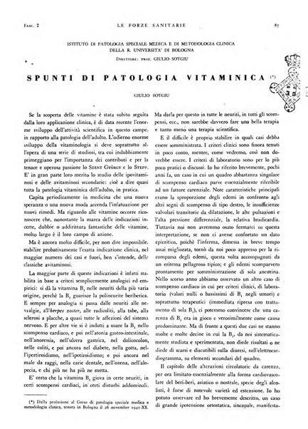 Le forze sanitarie organo ufficiale del Sindacato nazionale fascista dei medici e degli ordini dei medici