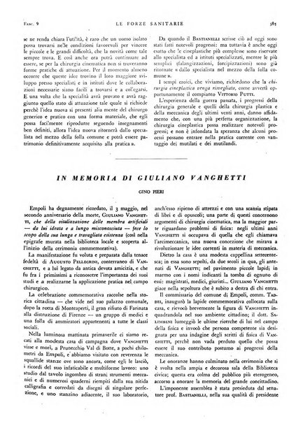 Le forze sanitarie organo ufficiale del Sindacato nazionale fascista dei medici e degli ordini dei medici