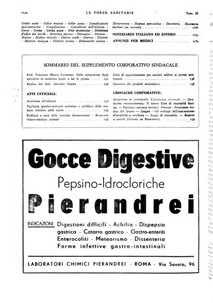 Le forze sanitarie organo ufficiale del Sindacato nazionale fascista dei medici e degli ordini dei medici