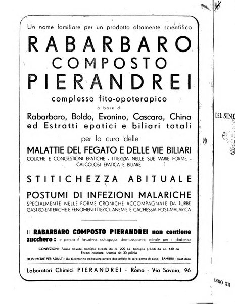 Le forze sanitarie organo ufficiale del Sindacato nazionale fascista dei medici e degli ordini dei medici